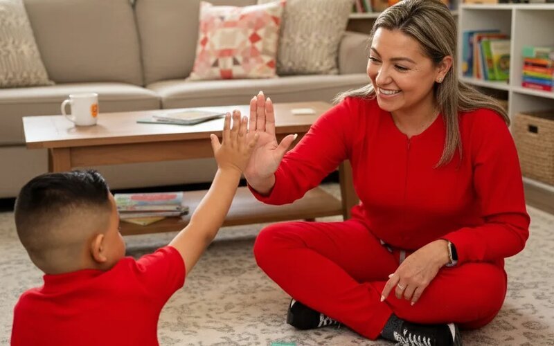 In-Home ABA Therapy session with child and therapist